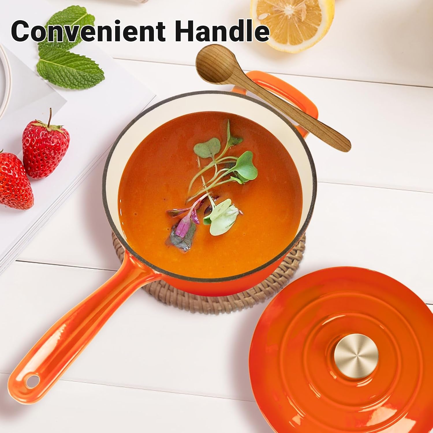 enameled-cast-iron-sauce-pan-2-quarts-round-sauce-pot-with-lid-mini-dutch-oven-enamel-saucepan-for-cooking-pasta-sauce-marinate-cook-refrigerate-and-serve-flame-orange