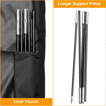 Patio Umbrella Cover for 9'-13' Cantilever Umbrella, Upgraded 600D Heavy Duty Outdoor Umbrella Covers with Support Pole and Zipper5