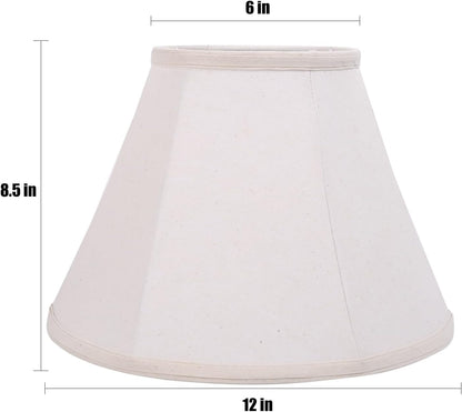 KD Lamp Shades Set of 2, 6X12×8.5 Inch Natural Faux Silk Lamp Shades for Table Lamps Medium Lamp Shade for Table Lamp & Bedside Lamp No Assembly Required (Blue)2