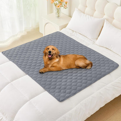 Smiry Waterproof Dog Bed Cover, Reversible Pet Blanket for Sofa Couch | Soft Washable Dog Blanket, Leakproof Couch Cover for Dogs Cats & Furniture Protection, 52X82, Grey/Dark Grey123