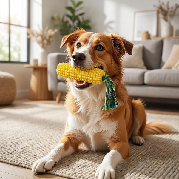 Carllg Dog Chew Toys for Aggressive Chewers, Indestructible Tough Dog Toys | Durable Squeaky Interactive Puppy Teeth Chew Corn Stick Toy for Small Medium Large Breed3