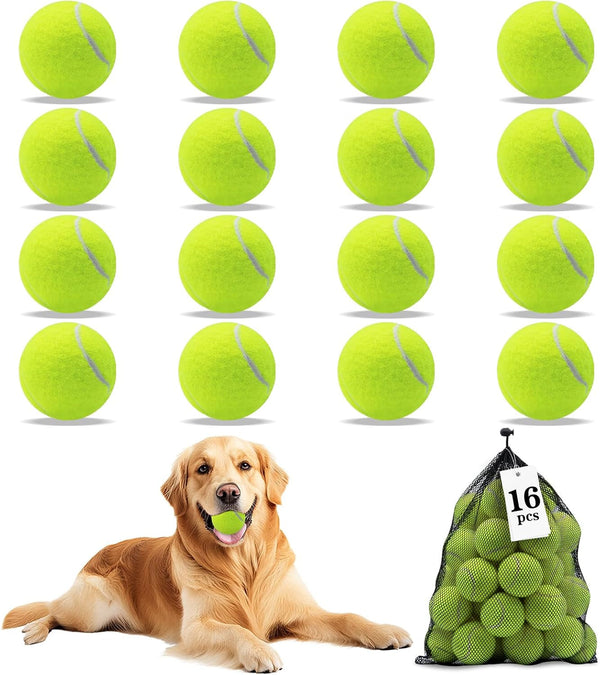 Magicorange Tennis Balls for Dogs,Colorful Easy Catching Dog Balls,4 Pack | Bright Yellow/Pink/Orange/Blue Dog Playing Balls, Easy to Spot and Fetch, with Mesh Bag for Training and Outdoor Fun14