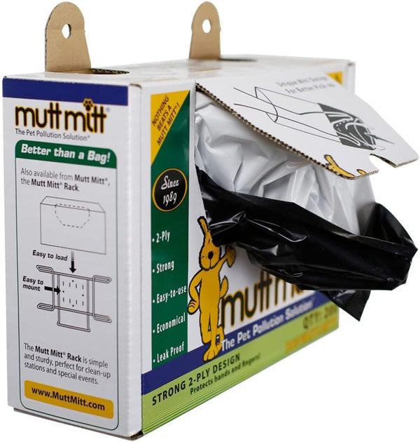 Mutt Mitt® Dispense-A-Mitt™ 2-Ply Dog Waste Pickup Mitts, 200 Count | 2-Ply Pickup Mitts, Header Dispenser Box, Extra-Thick Leak-Resistant Design for Cleaner Hands & Easier Dog Waste Pickup6