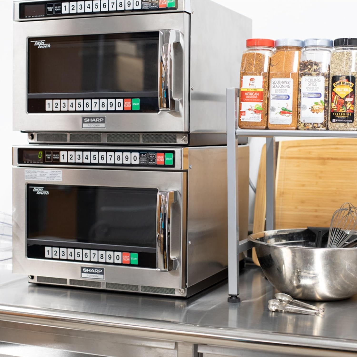 r-cd1800m-commercial-microwave-oven-twintouch-heavy-duty-with-dual-touchpads-1800-watts-0-75-cu-ft-capacity-stainless-steel-10-memory-pads-4-stage-programming-auto-voltage-sensor