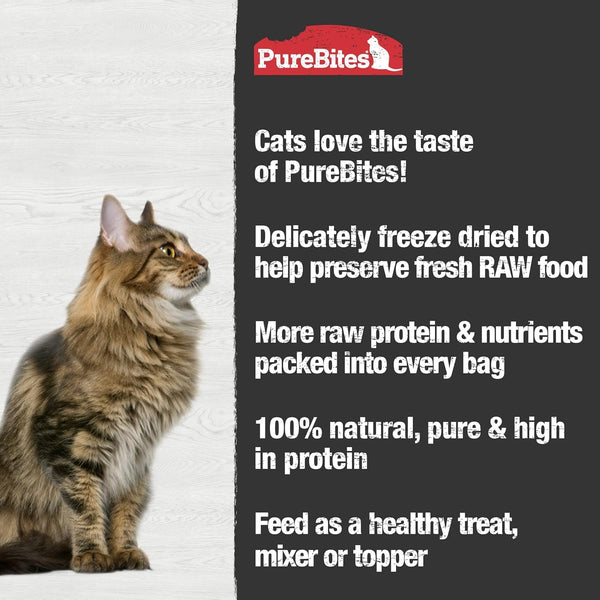 Purebites Chicken Breast Freeze Dried Cat Treats, 1 Ingredient, Made in USA, 2.3Oz5