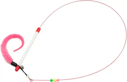 Fashion'S Talk Feather Wire Wands Kitten Toys Worm Teaser Wand Cat Toy with Replacement Pack7