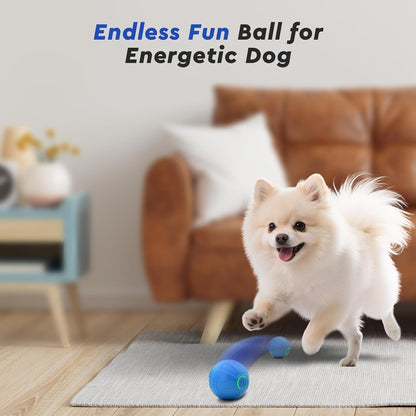 Interactive Small Dog Toy Ball, 2 Inch Smart Jumping Ball for Puppy/Small Dogs, Activated Automatic Bouncing Moving Vibrating, Dog Toy for Small Dogs to Keep Them Busy（Sky Blue）2