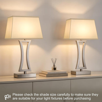 Rectangle Lamp Shades Set of 2, Top 7"X12.5",Bottom 9"X15",Height 10",White | Square Large Lampshades for Table Lamps Floor Lamps, Spider, Harp Holders Included, Natural Linen Replacement, Easy Assembly4