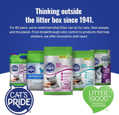 Cat'S Pride Max Power: Total Odor Control - up to 10 Days of Powerful Odor Control - Strong Clumping - Hypoallergenic - 99% Dust Free - Multi-Cat Litter, Unscented, 15 Pounds8