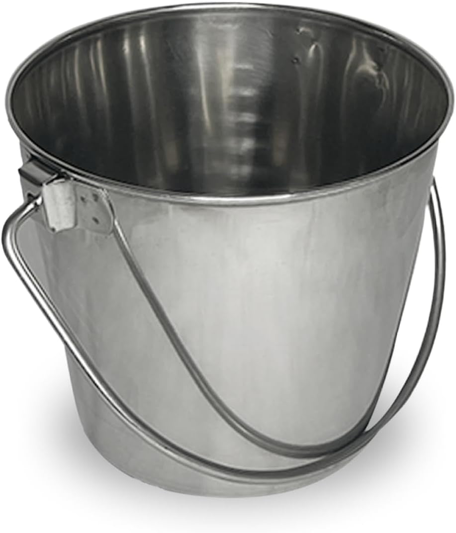 advance-pet-16-qt-4-gal-stainless-steel-bucket-heavy-duty-rust-resistant-dishwasher-safe-for-dogs-livestock-kennels