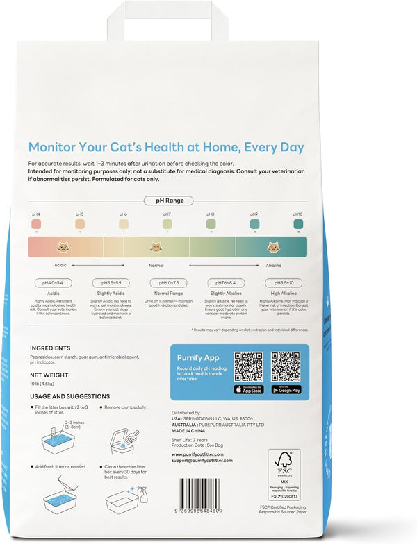 Smart Health Monitoring Cat Litter – Color-Changing, Fast Clumping, Odor Control, Low Dust (10Lb*3Pack)2