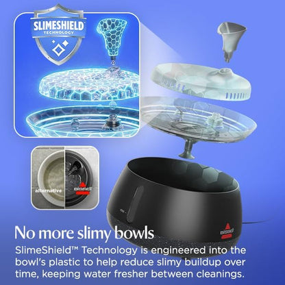BISSELL Hydratewell Cat Water Fountain, 91Oz, 4408 | Wireless Pump; Slimeshield Technology; 5-Layer Filtration; Ultra-Quiet Operation; Automatic Dispensing2