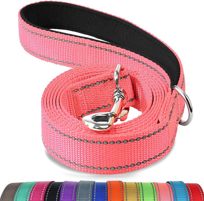 Joytale Reflective Dog Leash for Medium & Large Dogs, 6 FT X 1", Black | Heavy Duty Nylon Webbing, Padded Handle for Comfort, Visible at Night, for Walking & Training14