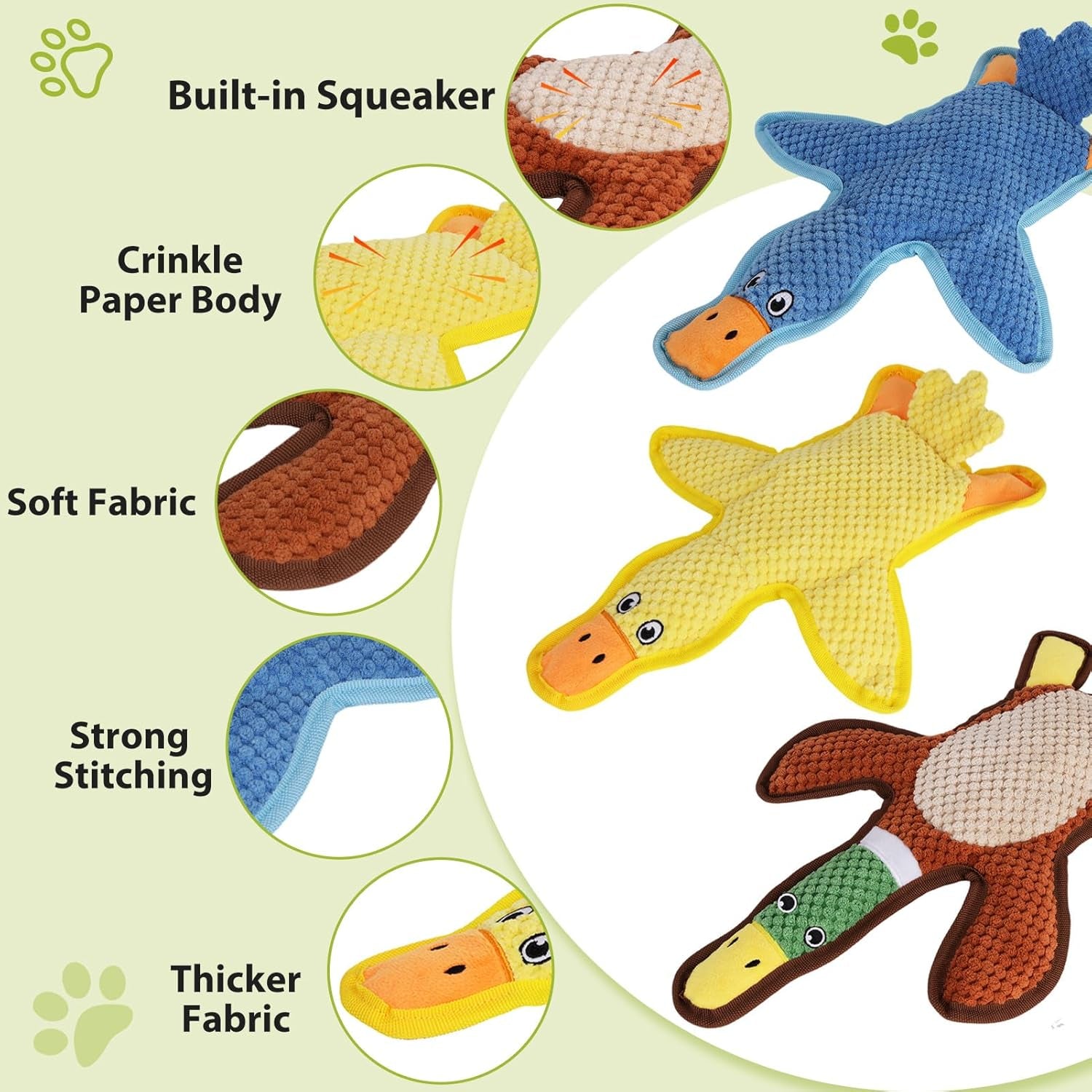 dog-toys-3-pack-cute-duck-shapes-puppy-toys-no-stuffing-squeaky-and-crinkle-interactive-dog-chew-toy-for-small-to-large-breeds