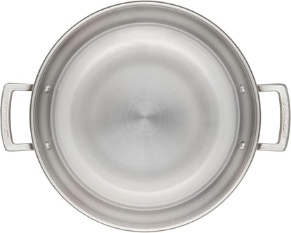 Le Creuset Stainless Steel Classic 3-Ply Wok with Glass Lid, 4.5Qt3
