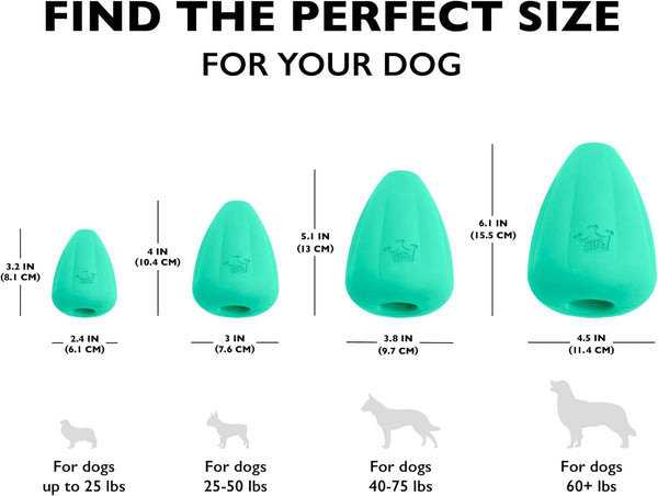 Chew King by Mammoth Premium Treat Dispensing Dog Toy, Durable Natural Rubber Chew Toy, Safety Air Vent, Interactive Enrichment Toy for Aggressive Chewers, Large Pack of 2- Teal5