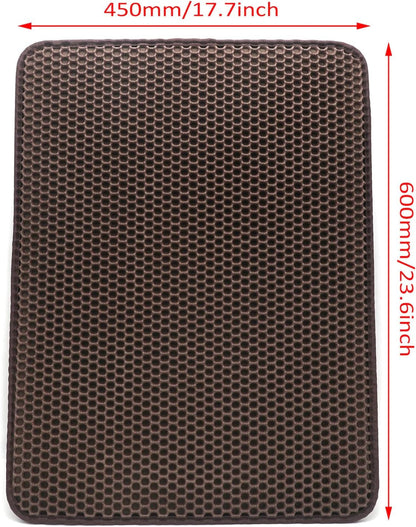 HTTMT- (23.6X18 Inch) Pet Supplies Cats Litter & Housebreaking 60X45 Brown Cat Litter Mat Double Layer Pad Trapper Folding Pad EVA Foam Rubber…7