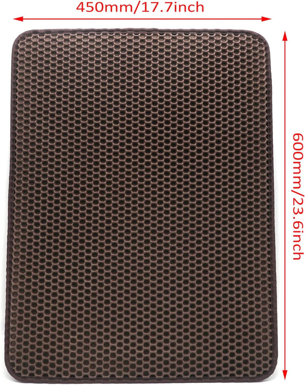 HTTMT- (23.6X18 Inch) Pet Supplies Cats Litter & Housebreaking 60X45 Brown Cat Litter Mat Double Layer Pad Trapper Folding Pad EVA Foam Rubber…7