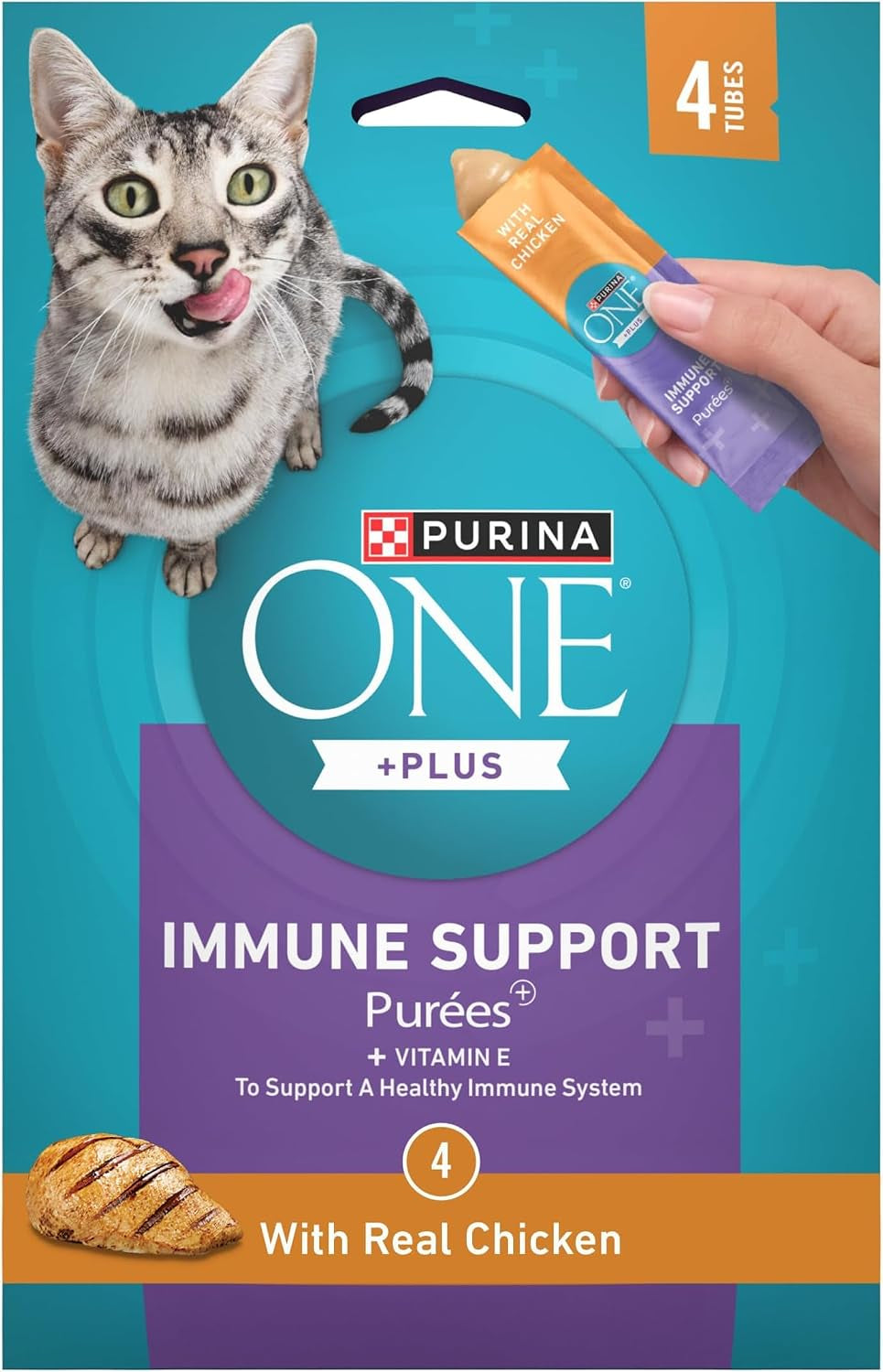 purina-one-plus-immune-support-purees-with-real-chicken-lickable-cat-treats-1-4-oz-pack-of-4