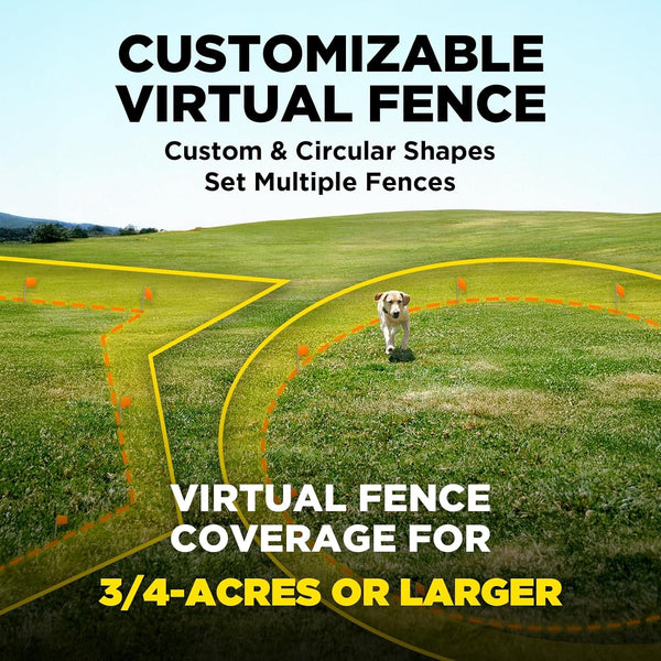 Dogtra GPS Fence – No Subscription, Custom Wireless Dog Fence with App, Smart Guidance & Return Reminder Tone/Vibration/Correction, IPX9K Waterproof Rechargeable Collar, Safe Freedom for Dogs 15 Lbs+2