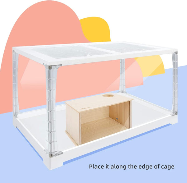 Niteangel Visible Hamster Digging Box for Syrian Dwarf Roborovski Campbell Hamsters Gerbils Mice Lemmings Degus or Other Small-Sized Pets (Burlywood)4