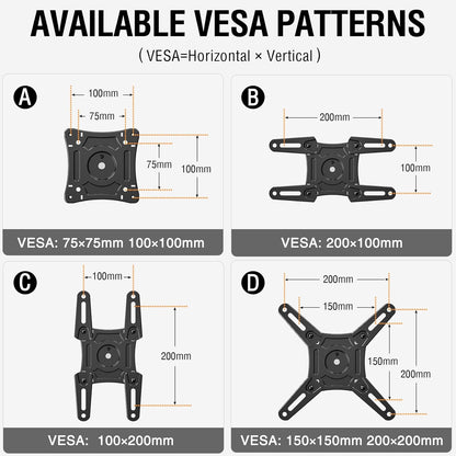 Full Motion TV Wall Mount, 14-42" TV Monitor, VESA 200X200, 44 Lbs | Supports Swivel, Tilt, Extension & Rotation, Sturdy Bracket for LED LCD Televisions and Desktop Monitors6