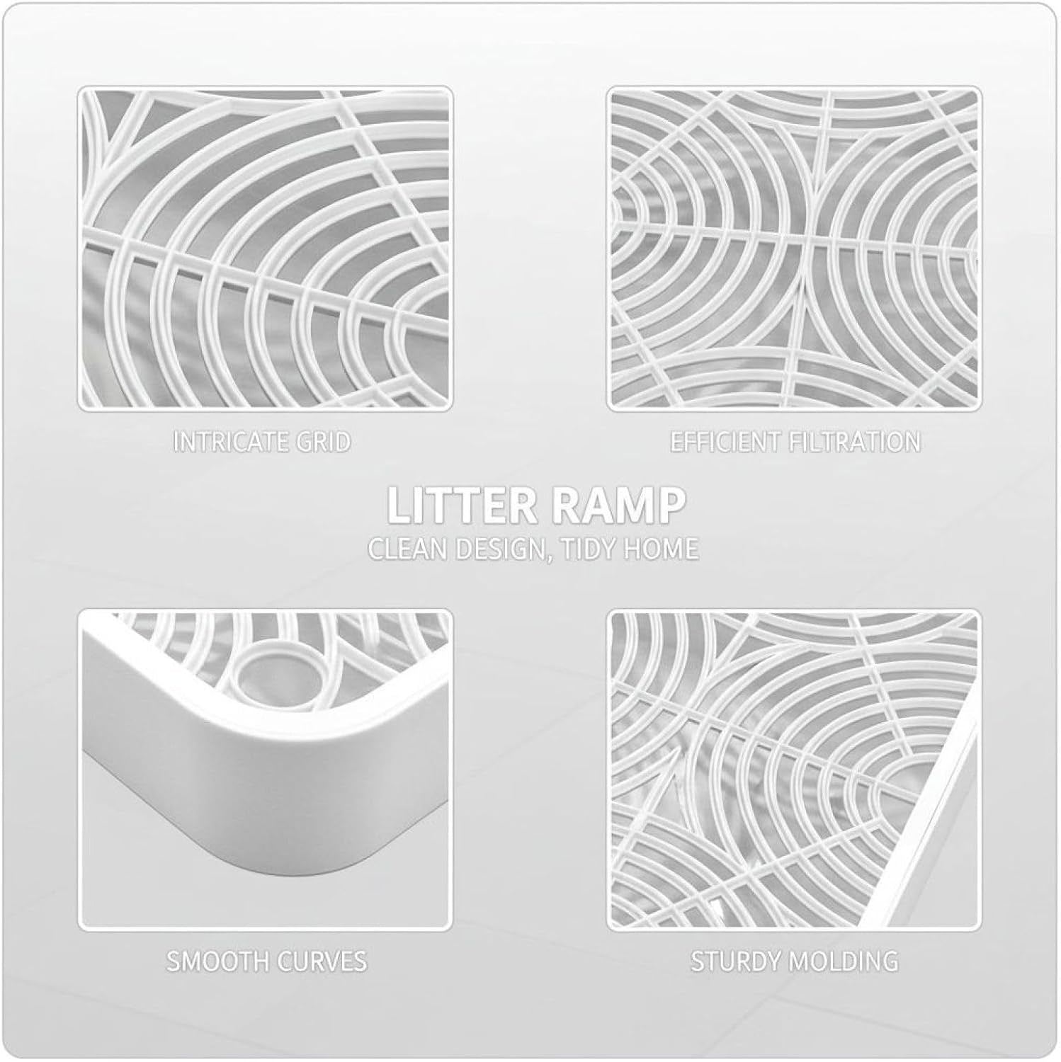 2-in-cat-litter-box-ramp-with-filter-11-8-x-9-8-in-prevents-litter-dispersion-cleans-paws-white