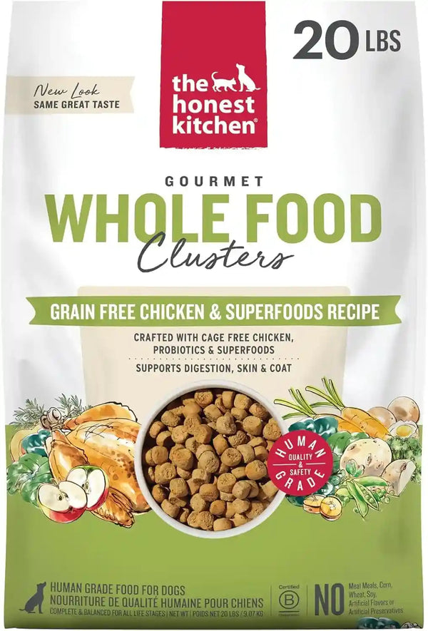 The Honest Kitchen Grain Free Beef & Superfoods Whole Food Clusters, Human Grade Dry Dog Food, Vet-Crafted Nutritional Support for Skin, Coat, Digestion & Overall Wellness, 5 Lb Bag17