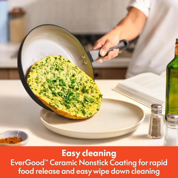 21 Piece Kitchen Set with Evergood™ Ceramic Nonstick Coating​, Dishwasher & Oven Safe, All Stovetops Compatible, Tempered Glass Lids & Cool Touch Handles, Black7
