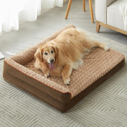 BFPETHOME Orthopedic Dog Beds for Large Dogs-Waterproof Sofa Dog Bed with Removable Washable Cover, Big Pet Bed with Waterproof Lining and Nonskid Bottom,Pet Bed for Large Dogs16