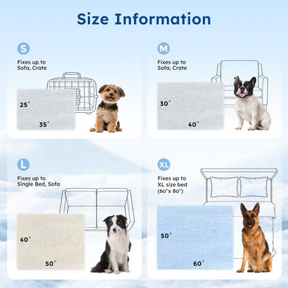 ZOMISIA Cooling Blanket for Large Dogs - Washable Dog Cooling Mat for Hot Weather, Travel Soft Pet Summer Essentials, Grey, 40"X50"6