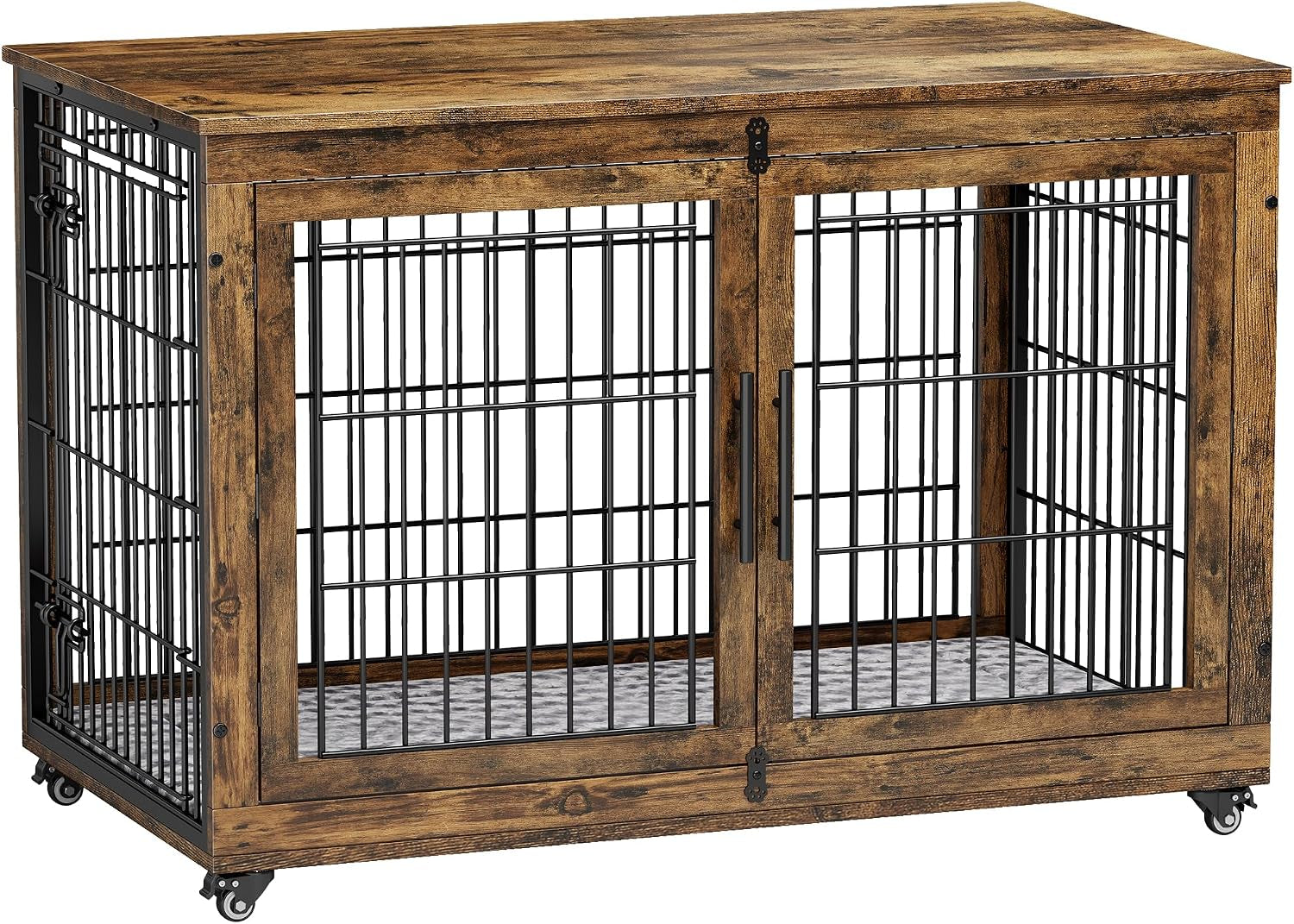 medium-dog-crate-furniture-32-heavy-duty-kennel-w-cushion-wheels-grey-double-doors-wooden-dog-cage-chew-resistant-end-table-decorative-27-32-38-44-options-indoor