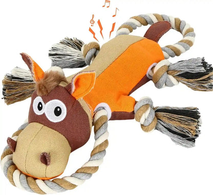 IOKHEIRA Dog Toys for Aggressive Chewers,Tough Indestructible Dog Toys,Squeaky Toys for Large Dogs,Durable Dog Chew Toys (Auburn)8