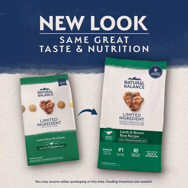 Natural Balance Limited Ingredient Adult Dry Dog Food - Complete Nutrition for Adult Dogs - Wholesome Grains Brown Rice Recipe - Limited Ingredient Formula - 24 Lb - Lamb & Brown Rice2
