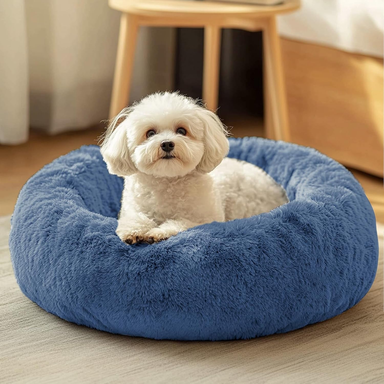 jollyvogue-small-dog-bed-calming-soft-anti-anxiety-donut-cat-bed-washable-round-fluffy-cushion-for-small-and-medium-pets-20