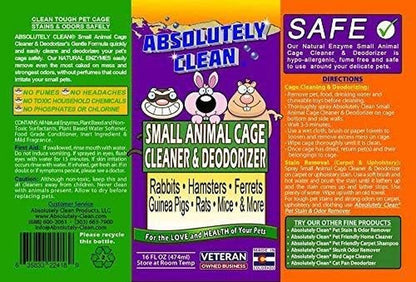 Amazing Small Animal Cage Cleaner, Just Spray/Wipe, Easily Removes Messes & Odors - Hamster Cages, Mice, Rat Cage, Guinea Pig Cage, Rabbit Cage, Ferret Cage, Dog Cage - USA Made3