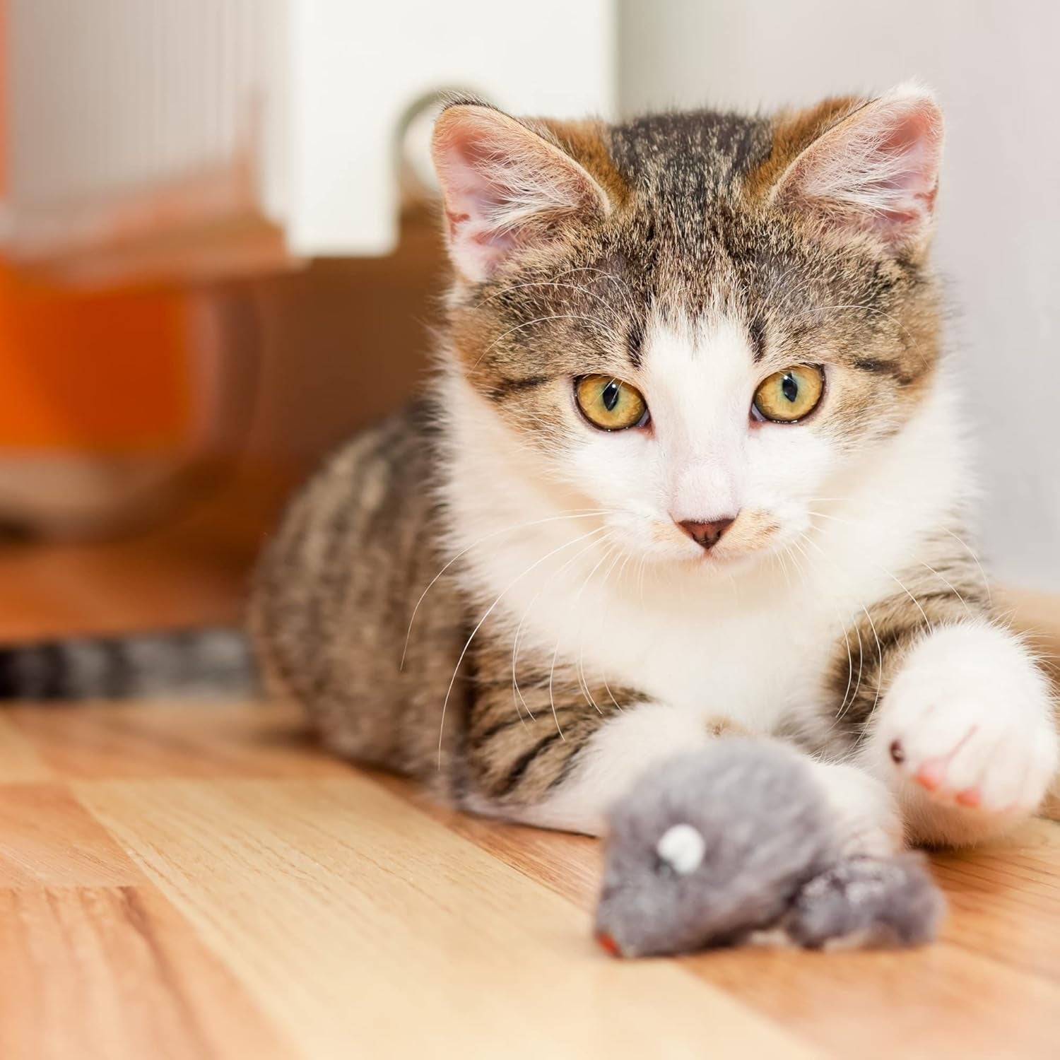smokeys-stash-rabbit-fur-mouse-cat-toy-12-per-pack-white-and-gray-fuzzy-toys-for-cats-with-rattle-realistic-fake-mice-12