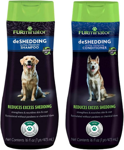 Furminator® Deshedding Ultra Premium Shampoo & Conditioner Bundle. 16Oz.1