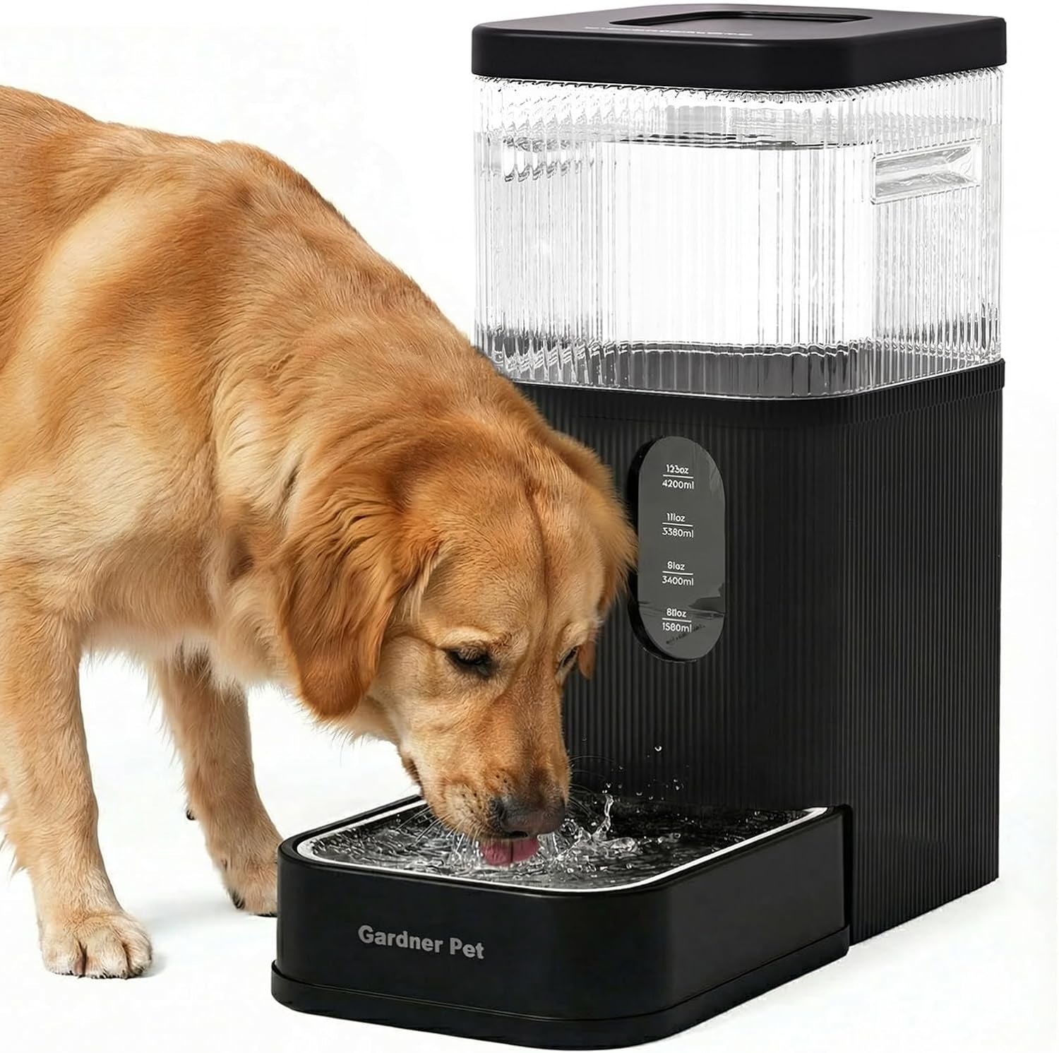gardner-pet-2-2-gallon-automatic-dog-water-bowl-dispenser-8-5l-gravity-water-feeder-with-stainless-steel-bowl-maifan-stone-filter-bpa-free-for-for-cats-and-dogs-black-2-2-gallon