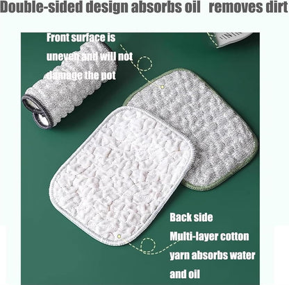 Multipurpose Wire Dishwashing Rags for Wet and Dry, Reusable Wire Miracle Cleaning Cloths, round Wire Washing Cloth, Non Scratch Wire Dishcloth for Kitchen, Sinks, Pots, Pans (5PCS)5