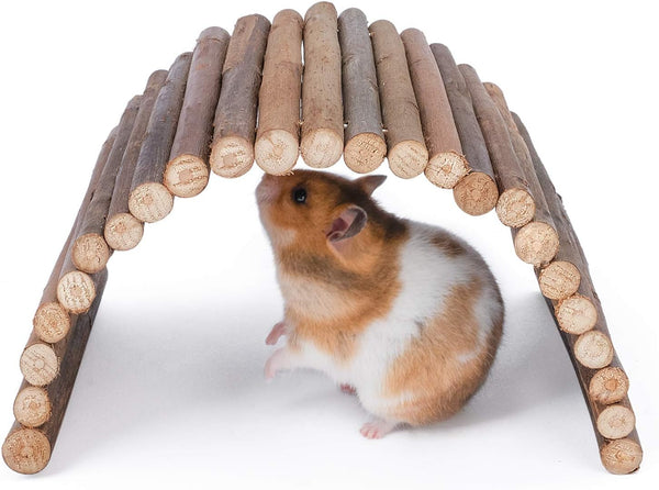 Niteangel Wooden Ladder Bridge, Hamster Mouse Rat Rodents Toy, Small Animal Chew Toy8