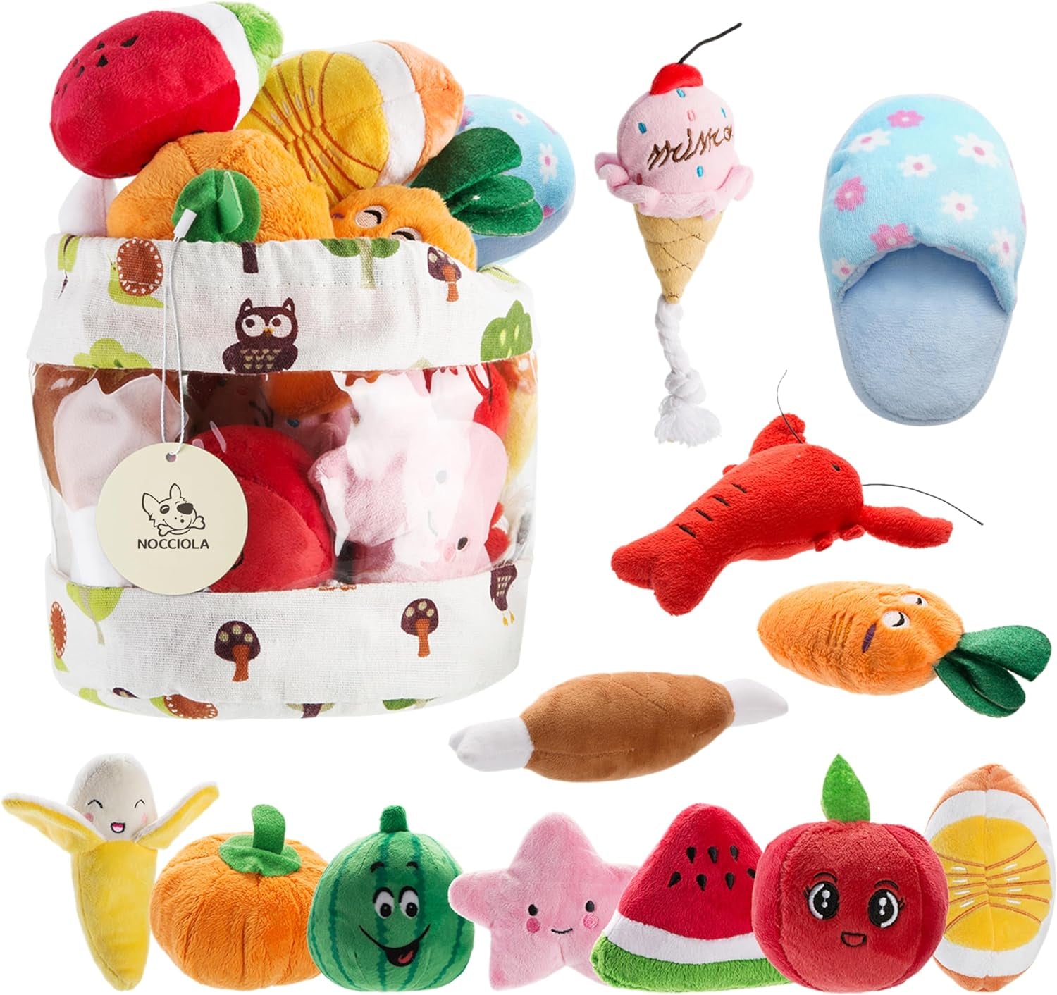nocciola-dog-squeaky-toys-plush-small-dog-toys-for-dogs-stuffed-with-squeakers-12-pcs-puppy-toys-with-a-carrying-bag-for-small-medium-size