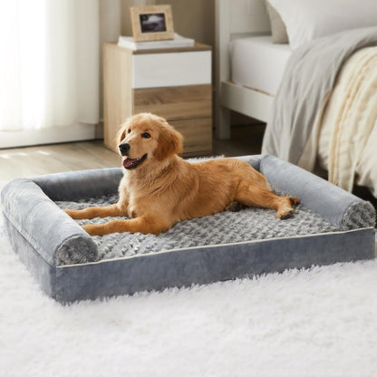 BFPETHOME Orthopedic Washable Dog Beds Large Sized Senior Dog for Comfy Sleeping with Removable Cover, Waterproof Big Soft Pet Couch Bed for Dogs Relax9