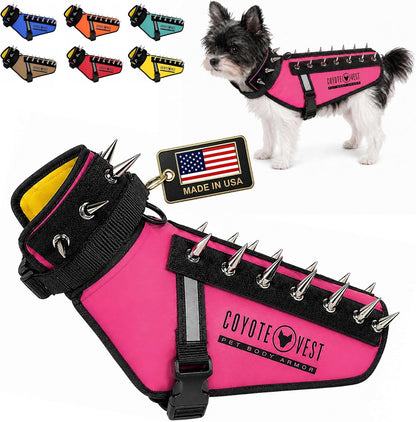 Coyotevest Dog Harness, Stab-Resistant Coyote Vest, Small, Neon Pink | Reflective Stab-Resistant Vest Helps Protect Small Dogs from Coyotes, Aggressive Dogs and Birds of Prey, Made in the USA16