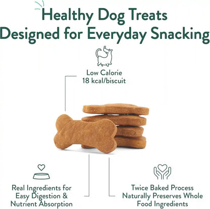 Portland Pet Food Pumpkin Dog Treats - Healthy, Grain-Free Biscuits, 5 Oz | Human-Grade, Limited Ingredient, Natural Low Calorie Training Treats for Small & Large Dogs, Puppy to Senior, Made in USA5