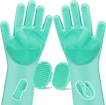 6PCS Grooming & Bath Supplies for Dogs, Cats | Dog Washing Gloves | Dog Bath Brush | Dog Shower Brush | Pet Grooming Gloves | Dog Grooming Kit | Pet Supplies for Showerhead & Sprayer (Navy Blue)8