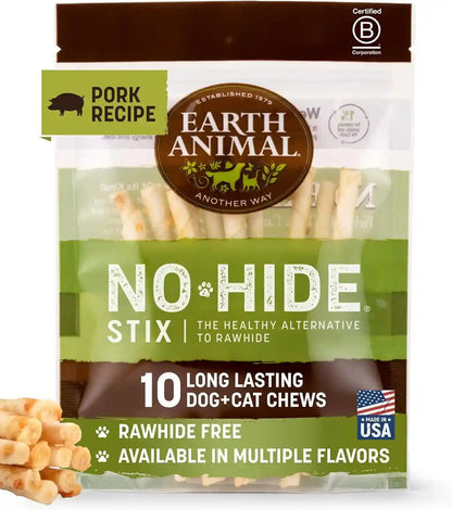 Earth Animal No Hide Stix - Rawhide Free Dog Chews Sticks 10 Count Chicken | Small Sticks Chicken Flavored Natural Rawhide Free Long Lasting Dog Chews - Treats for Small Dogs and Cats8
