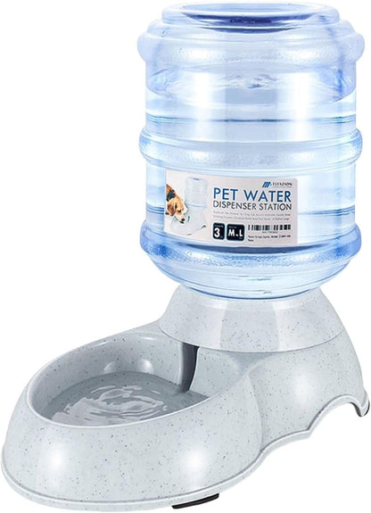 Flexzion Gravity Pet Water Dispenser Drinking Station for Dogs Cats (3 Gallon) Automatic Replenish Waterer for Small Large Breed Dog Cat,Feeding Watering Fountain Supplies Bottle Dish Bowl1