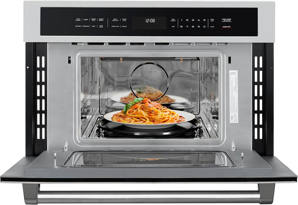 30 In. Built-In Microwave with Convection Oven and Air Fryer, 1000W Power with NEMA 5-20P Plug, 10 Levels, UL Listed and 1.6 Cu. Ft. Capacity in Stainless-Steel (KM-CWO30-SS)2