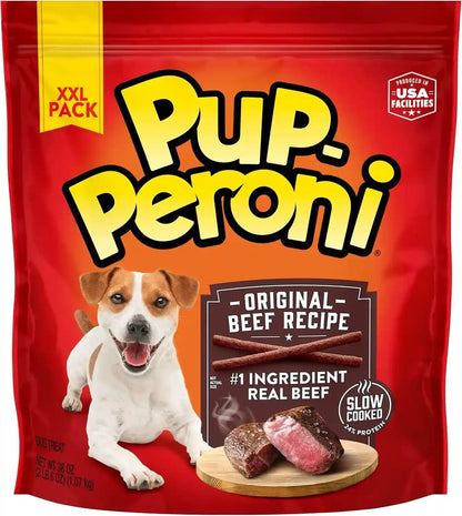 Pup-Peroni Dog Training Treats Made with Real Beef, 8 Bags (5.6 Oz. Each) | Slow Cooked 2.5+ Hours for a Tender Texture & Rich, Meaty Taste. 24% Protein. No Fillers. No Red 40.11